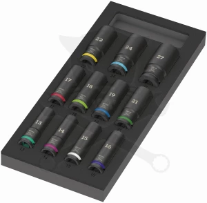 Légkulcsfej készlet 1/2" 11 db-os hosszú 13-27 mm Zyklop Impaktor -