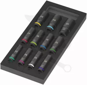 Légkulcsfej készlet 1/2" 11 db-os hosszú 13-27 mm Zyklop Impaktor -