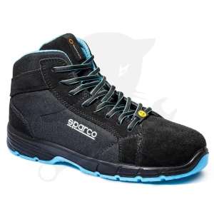 Munkavédelmi bakancs SPARCO - Horizon-H FARGO ESD S3S SR FO Fekete-Kék 49-es