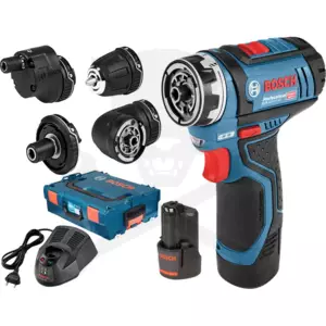 Fúró-csavarozó, akkus 12V 32 Nm 2x2.0 Ah GSR12V-32 + adapter készlet