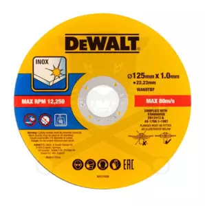Vágókorong 125 x 1.0 x 22,23 mm INOX 80m/s - Dewalt -