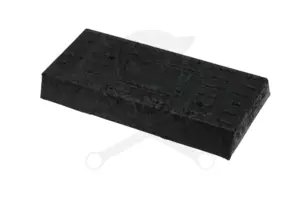 Gumikocka téglatest 200x100 x 25 mm magas - tömör - Laser