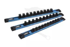 Dugókulcstartó sín, mágneses 3 db-os készlet1/4"-3/8"-1/2" 300/370/400mm