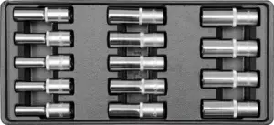 Dugókulcs készlet 14 db-os szerszámos kocsiba tálcás 1/2" - 1/3 - Yato