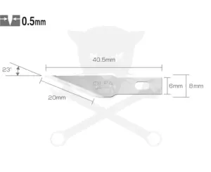 Penge OLFA dekor és hobby késhez 0.5 mm 100db-os (KB4-S/100)