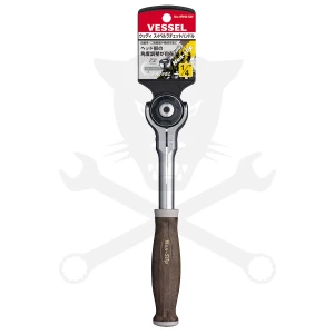 Crowa racsnis kulcs 1/4" 72 fogú irányváltós FA NYELŰ NON SLIP - Vessel(HRH2-SW)