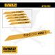 Fűrészlap kardfűrészhez, fémre 203 mm 1.8 T - 5db - DeWalt