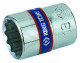 Dugókulcs - crowafej 1/4" 12 szög normál 09 mm