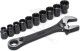 Csillag-villás univerzális racsnis klt 11r. 10-19 mm - Black - SATA