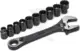 Csillag-villás univerzális racsnis klt 11r. 10-19 mm - Black - SATA