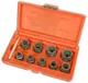 Csavarkiszedő készlet - sérült fejű csavarokhoz  9+1 db-os 10-19 mm 3/8"