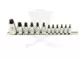 Rátűzőkulcs - crowa+bit készlet 1/4"-3/8"-1/2" 12 db-os RÖVID Torx:T8-T60