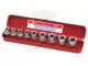 Dugókulcs - crowafej készlet 1/2" belső E-torx E10-E24 9 db-os Genius
