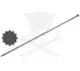 Rátűzőkulcs - crowa+bit 1/2" XZN - Spline -  M8x800 mm extra hosszú BGS