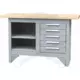 Munkaasztal fa lappal 5 db fiók + 2 polc 1372x508x865 mm (SEN-405-5050K)