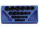 Tálcás Genius dugókulcs, gépi készlet 6 lapú rövid colos 1/2" 22 db-os 1/3
