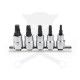 Rátűzőkulcs készlet 3/8" MTS Mortorq Spiral 4 ágú Bit fej készlet MTS0-MTS4
