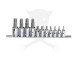 Rátűzőkulcs - crowa+bit készlet 3/8" - 1/2" RIBE 4-16-ig 11 db-os Genius