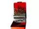 Csigafúró készlet HSS TiN Titán bevonatú 19 db-os 1.0-10.0 mm Ellient