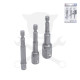 Adapter készlet fúrógéphez - csavarbehajtóhoz 1/4"-3/8"-1/2" - BGS