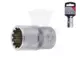 Dugókulcs - crowafej 1/2" Gear Lock normál 16 mm BGS