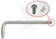 Torxkulcs "L" alakú TPX30 furatos torx, hosszú KingT