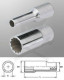 Dugókulcs - crowafej 1/2" 12 szög hosszú 18 mm Genius