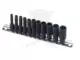 Légkulcsfej készlet 6 lapú 1/4" 11 db-os 4-13 mm metrikus hosszított