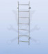 Aknalétra ACÉL létrafokos - 400 mm - 1x 6 fokos - Krause STABILO