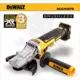 Sarokcsiszoló, akkus 18V 125 mm laposfejű - akku nélkül - DeWalt