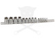 Dugókulcs - crowafej készlet 1/2"-3/8"-1/4" belső E-torx 14 db-os E4-E24