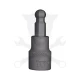 Rátűzőkulcs - crowa+bit 3/8" imbusz  H3 mm gömbvégű
