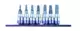 Rátűzőkulcs - crowa+bit 1/4" torx, furatos, T10-T40 készlet - KingTony