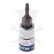 Rátűzőkulcs - crowa+bit 1/4" torx, furatos TPX40 - King Tony