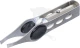 Csipesz 100 mm egyenes-lapos, rozsdamentes acél LED-es - BGS
