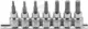 Rátűzőkulcs - crowa+bit készlet 3/8" Torx T15-T50 7 db-os - BGS