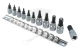 Rátűzőkulcs - crowa+bit készlet 1/4"-3/8" Imbusz 11 db-os, mágneses -