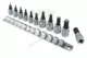 Rátűzőkulcs - crowa+bit készlet 1/4"-3/8" Imbusz 11 db-os, mágneses -
