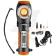 Kompresszor akkus 12V 2Ah 10bar + 4db fej + lámpa + szivargy. adapter -