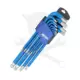 Imbuszkulcs készlet 13 db-os 2 - 19 mm, hosszított gömbvégű - SP Tools