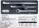 Crowa racsnis kulcs készlet 3 db-os nyomógombos 1/2"-3/8"-1/4" SLIM - SP
