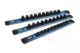 Dugókulcstartó sín, mágneses 3 db-os készlet1/4"-3/8"-1/2" 300/370/400mm